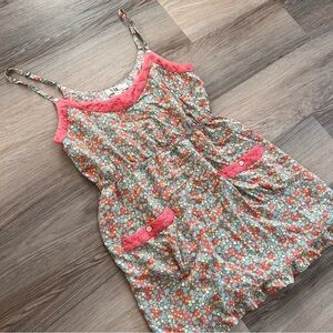 XXI boutique Floral Sleeveless Dress with Pink Accents